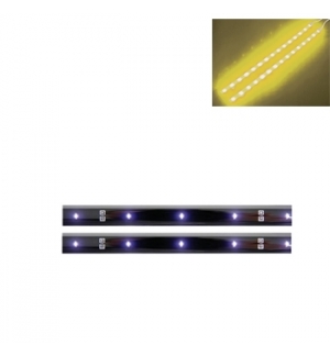 Fita LED auto-adesiva dupla 12VDC amarela c/ boto ON/OFF 