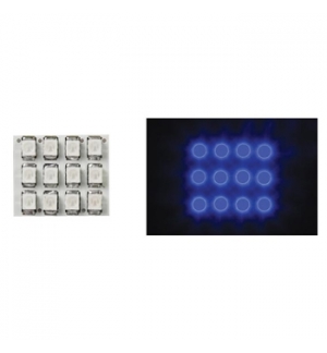 Dome light com Leds azuis 12V - 17x20mm 