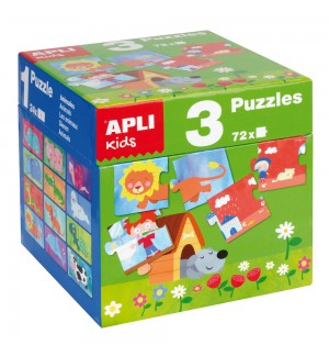 Jogo Puzzle Apli Formato Cubo 3x24 Peças