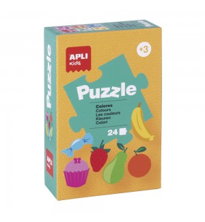 Jogo Puzzle Apli Kids Tema 6 Cores 24 Peças