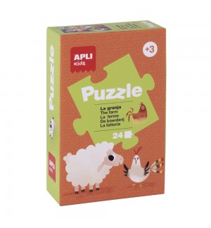 Jogo Puzzle Apli Kids Tema A Fazenda 24 Peças