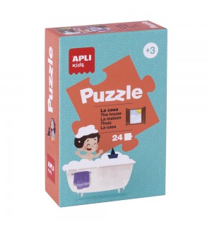 Jogo Puzzle Apli Kids Tema A Casa 24 Peças