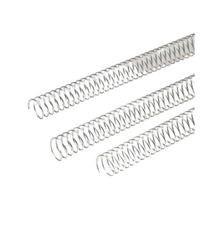 Argolas Espiral Metálicas Passo 5:1 22mm Prata 100un