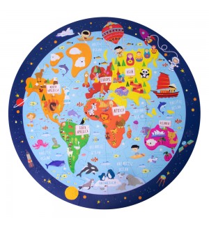 Jogo Educativo Puzzle Apli Mapa Mundo 48 Peças