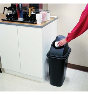 Papeleira Rectangular S/Tampa Basculante 266 Litros Preto 