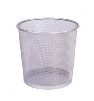 Caixote para lixo em rede metalica 265x285mm Prata 