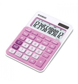 Calculadora de Secretaria Casio MS20NC Rosa Claro12 Digitos 