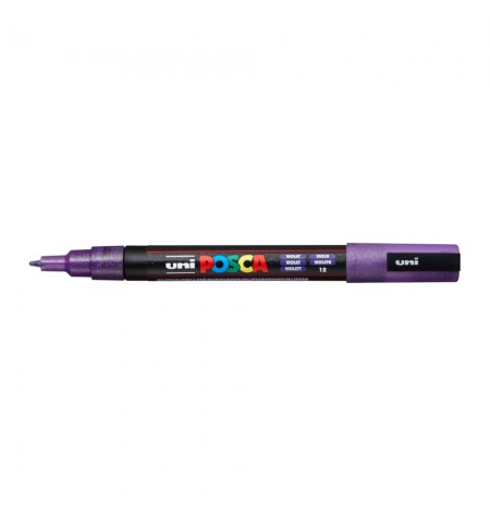 Marcador Uniball Posca PC-3ML 0,9mm Violeta Glitter (L5) 1un