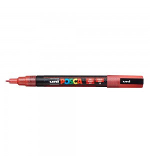 Marcador Uniball Posca PC-3ML 0,9mm Vermelho Glitter (L1) 1u