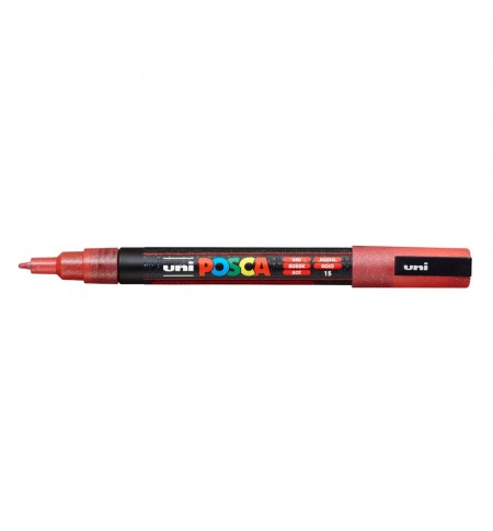 Marcador Uniball Posca PC-3ML 0,9mm Vermelho Glitter (L1) 1u