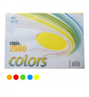 Papel Fotocopia A4 80gr 5 Cores Intensas 100 Folhas 