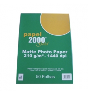 Papel Fotografico Matte 210gr A4 p/ InkJet 50un 