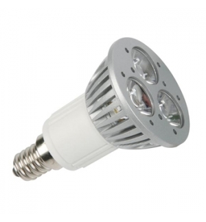 Lampada LED 3x1W branco quente (2700K) - 230V - E14 
