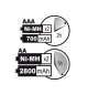 Carregador Pilhas Rápido AA e AAA NiMH c/Saída USB