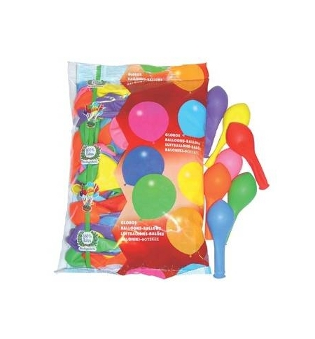Balões Redondos Látex Cores Sortidas Pack 100un