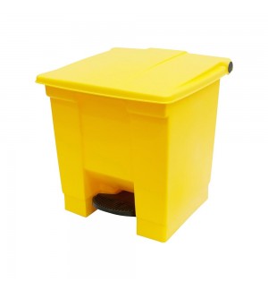 Contentor 30L Plástico c/Pedal Amarelo