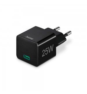 Carregador USB-C PD/QC 25W Rápido Mini-charger Preto