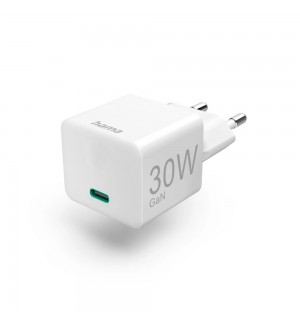 Carregador USB-C PD/QC/GaN 30W Rápido Mini-charger Branco