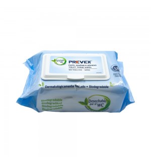 Papel Higiénico Húmido Biodegradável Prevex 100un