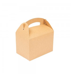 Caixa Kraft Asa Menu Lunch Box Criança 17x16x10cm 50un