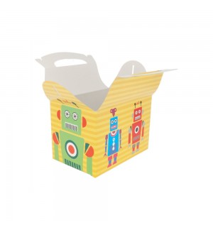 Caixa Kraft Asa Menu Lunch Box Robot 15,5x10,5x17,5cm 50un
