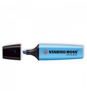 Marcador Fluorescente Stabilo Boss Azul 70/31 Cx 10un 