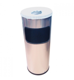 Papeleira e Cinzeiro Exterior 17 litros Prateado 