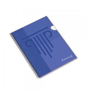 Caderno Espiral A4 Pautado PP Ambar Azul 1un