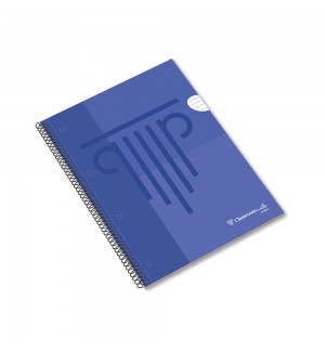 Caderno Espiral A4 Pautado PP Ambar Azul 50Fls 1un