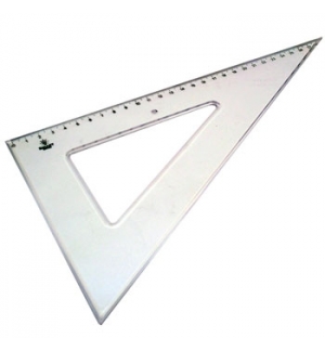 Esquadro Plastico Cristal Smart Office 60 - 29cm - 1un 