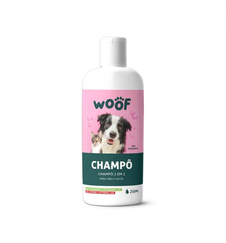 Champô para Cães e Gatos 2 em 1 WOOF 250ml