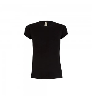 T-Shirt Mulher Algodão 155g Preto Tamanho M