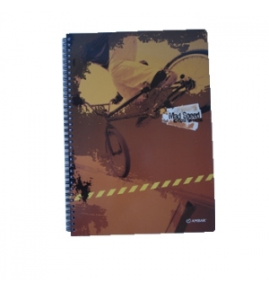 Caderno Espiral A5 Quadriculado Ambar Mad Speed 120Fls