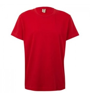 T-Shirt Criança Algodão 155g Vermelho Tamanho 7/8