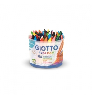 Lápis de Cera 12 Cores x5 60un Giotto Maxi