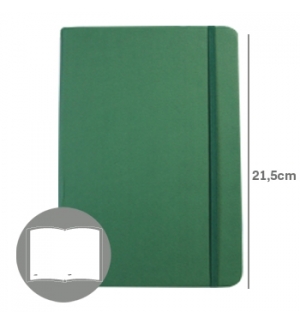 Bloco Notas Liso 21,5x14,5cm Semi Pele Verde Esmeralda 116F)