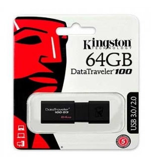 Pen Drive 64GB DataTraveler 100 G3 USB 3.0 Preto