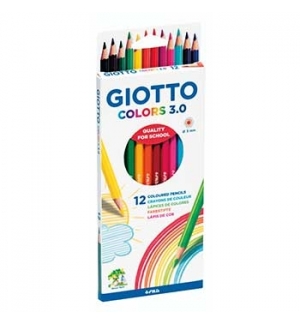 Lápis Cor 12un Cx Cartão Giotto Colors 3.0 18cm