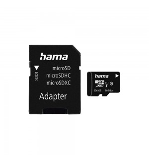 Cartão Memória micSDXC 256GB Hama + Adaptador