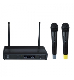 Conjunto 2 Microfones UHF Wireless + Receptor