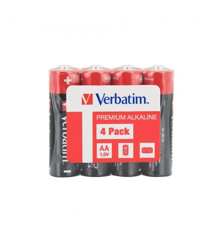 Pilhas AA LR6 Alcalinas 1.5V 2900mAh Verbatim 49501 4un