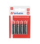 Pilhas AA LR6 Alcalinas 1.5V 2900mAh Verbatim 49921 4un