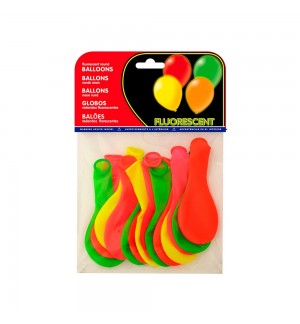 Balões Fluorescentes Cores Sortidas Pack 15un