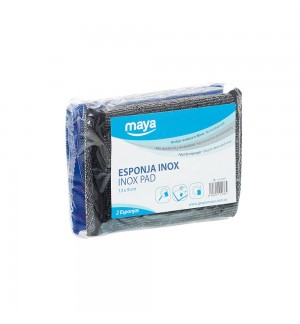 Esponja Inox Preto+Azul Pack 2un