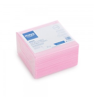 Pano Antibacteriano Descartável Rosa Pack 50un