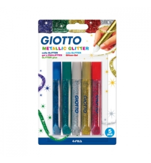 Marcadores Giotto Glitter Glue Metallic 5x10,5ml