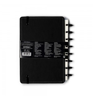 Caderno Inteligente A5 PU Ambar EcoSmart Preto 100Fls 1un