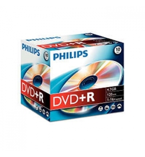 DVD+R Philips 4.7GB 16X Jewell Case 10
