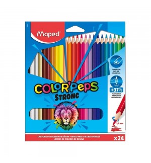 Lápis Cor 24un Cx Cartão Maped Peps Strong