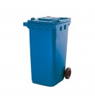 Contentor 240L Polietileno 2 Rodas Azul c/ Tampa Azul